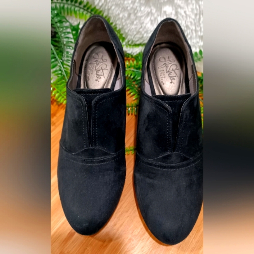 Womens Life Stide Soft System Wedge Ankle Bootie Sz 9